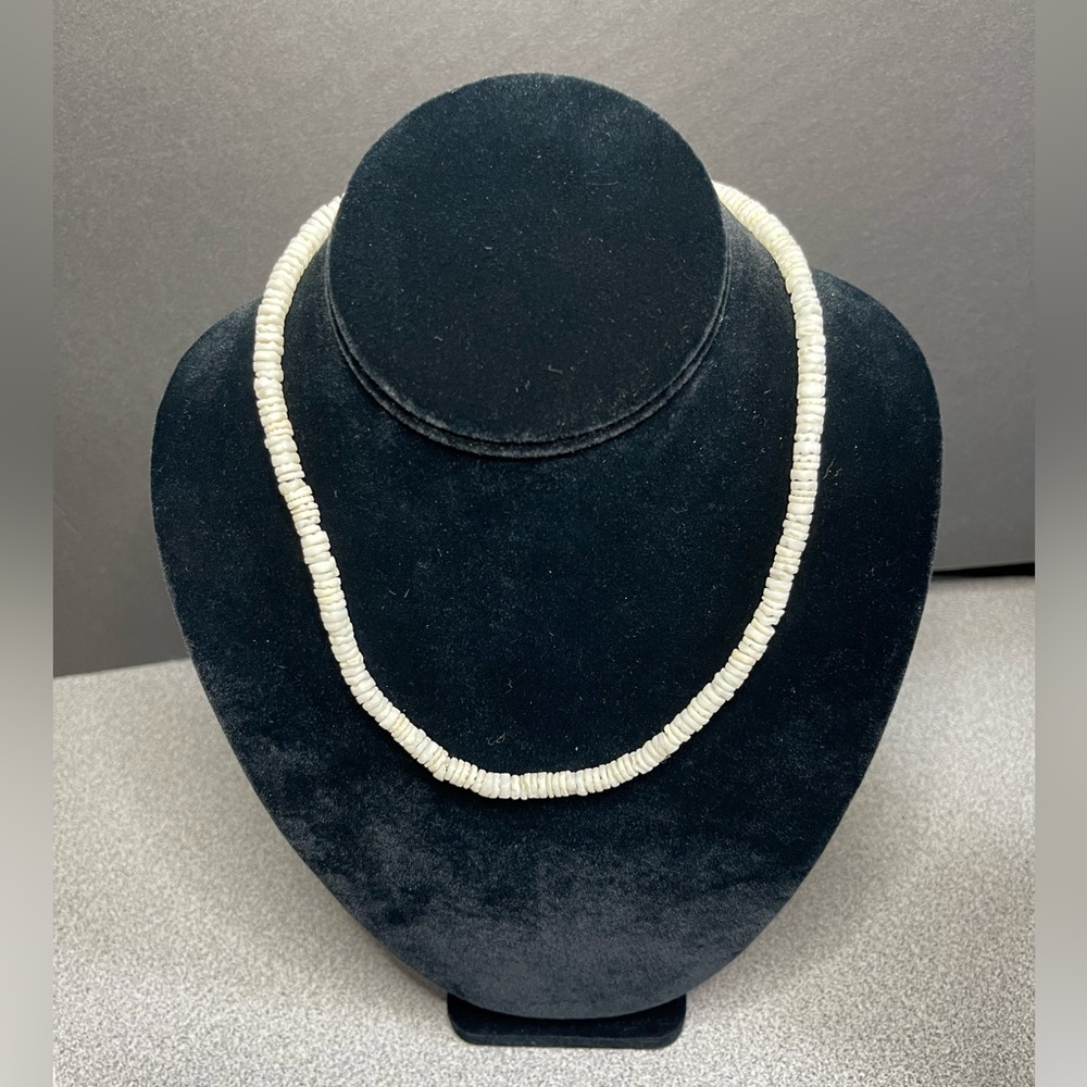 White Puka Beaded Necklace